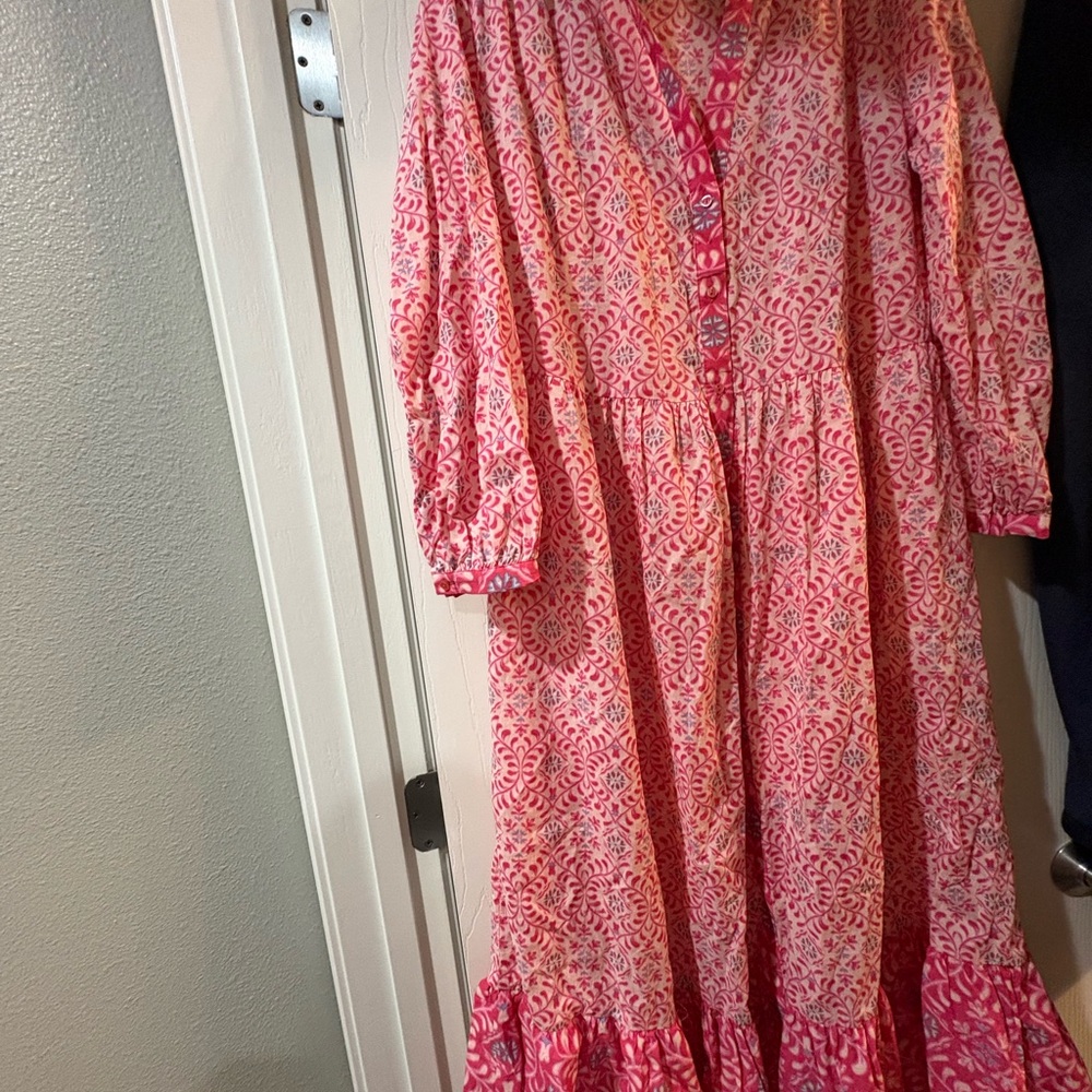 Zara Pink and Blue Floral Blouse